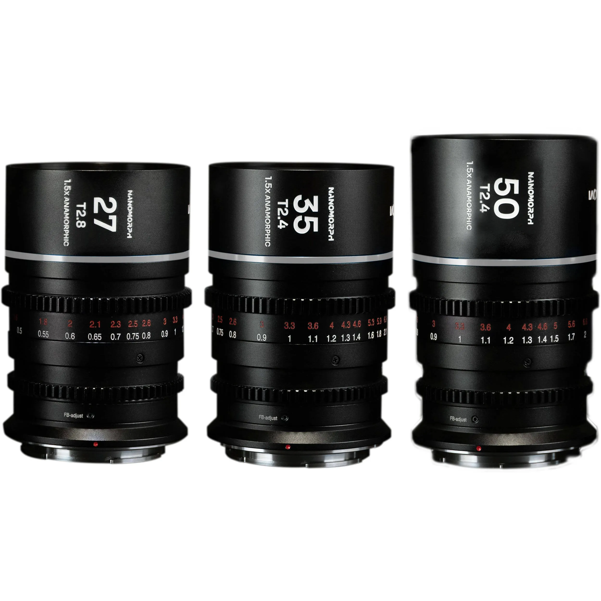 Laowa Nanomorph S35 Prime 3-Lens Bundle
 (27mm, 35mm, 50mm) (Silver) - (Cine) Arri PL (Default)   EF