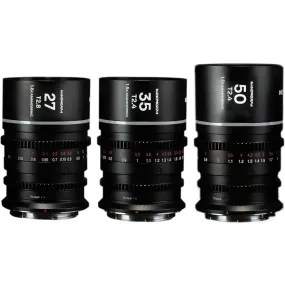 Laowa Nanomorph S35 Prime 3-Lens Bundle
 (27mm, 35mm, 50mm) (Silver) - (Cine) Arri PL (Default)   EF