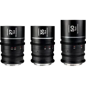 Laowa Nanomorph S35 Prime 3-Lens Bundle
 (27mm, 35mm, 50mm) (Silver) - (Cine) MFT