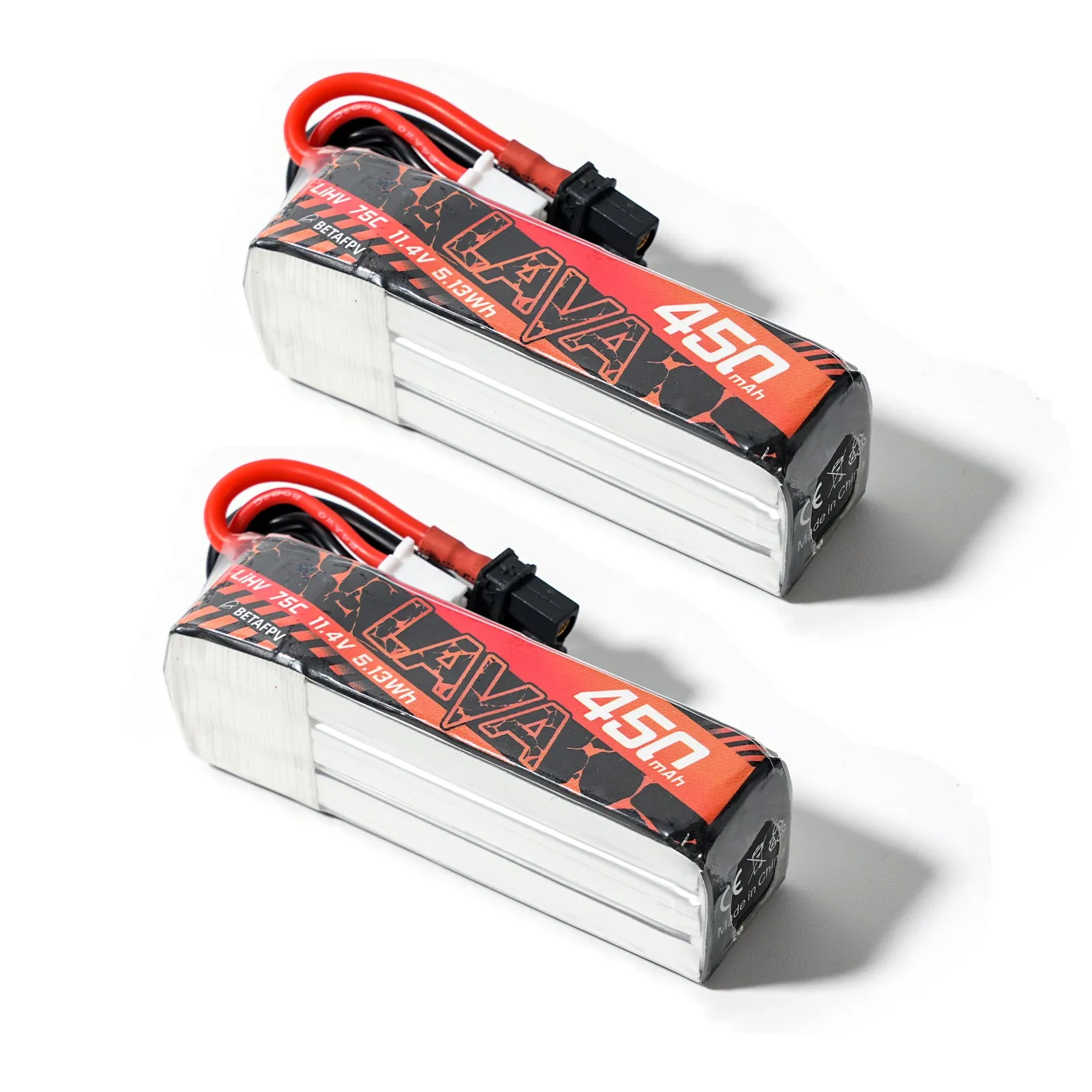 LAVA 2S/3S/4S 450mAh 75C Battery (2PCS)