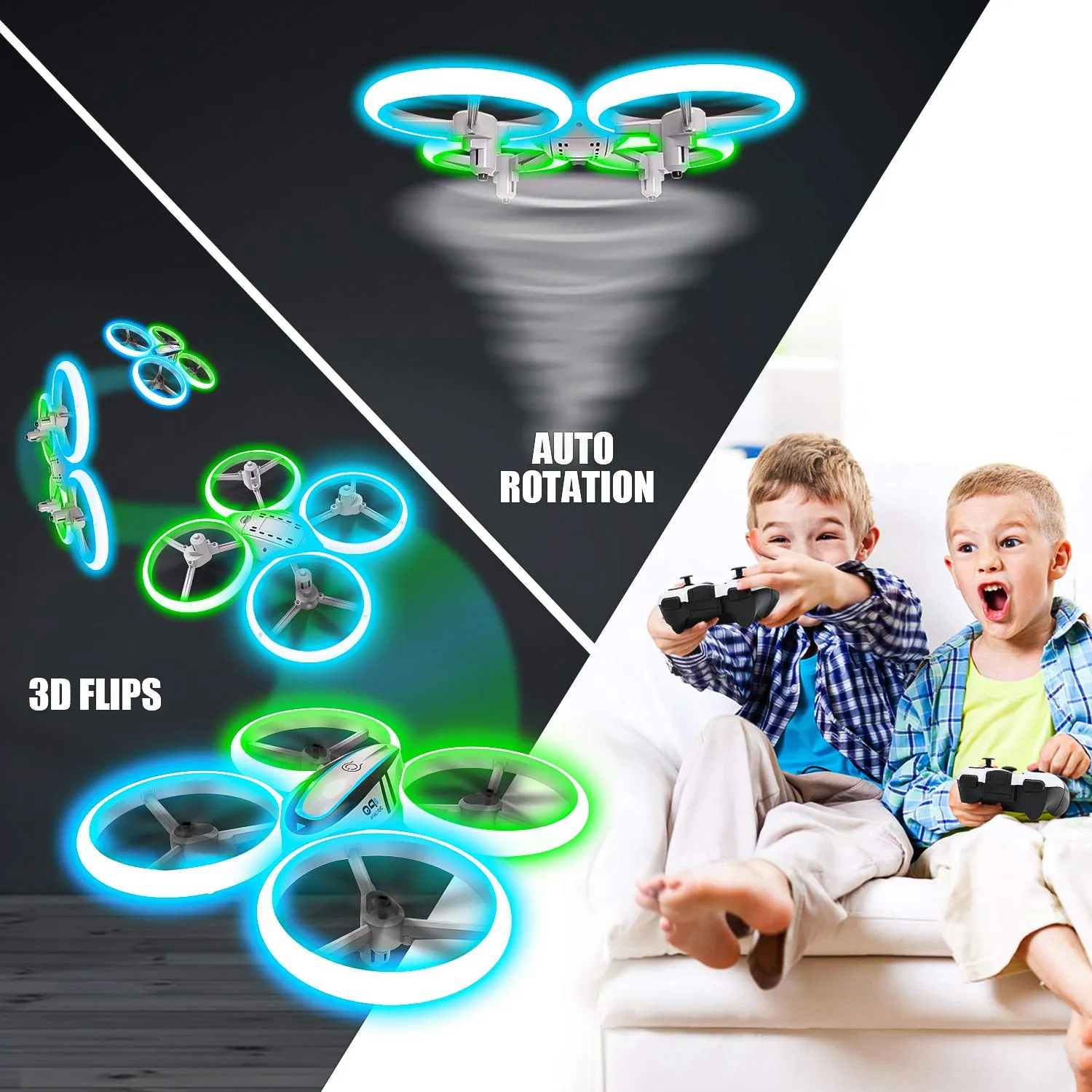 LED Fidget Spinner Style Drone