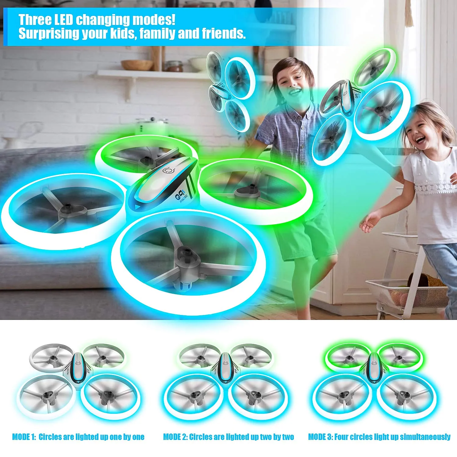 LED Fidget Spinner Style Drone