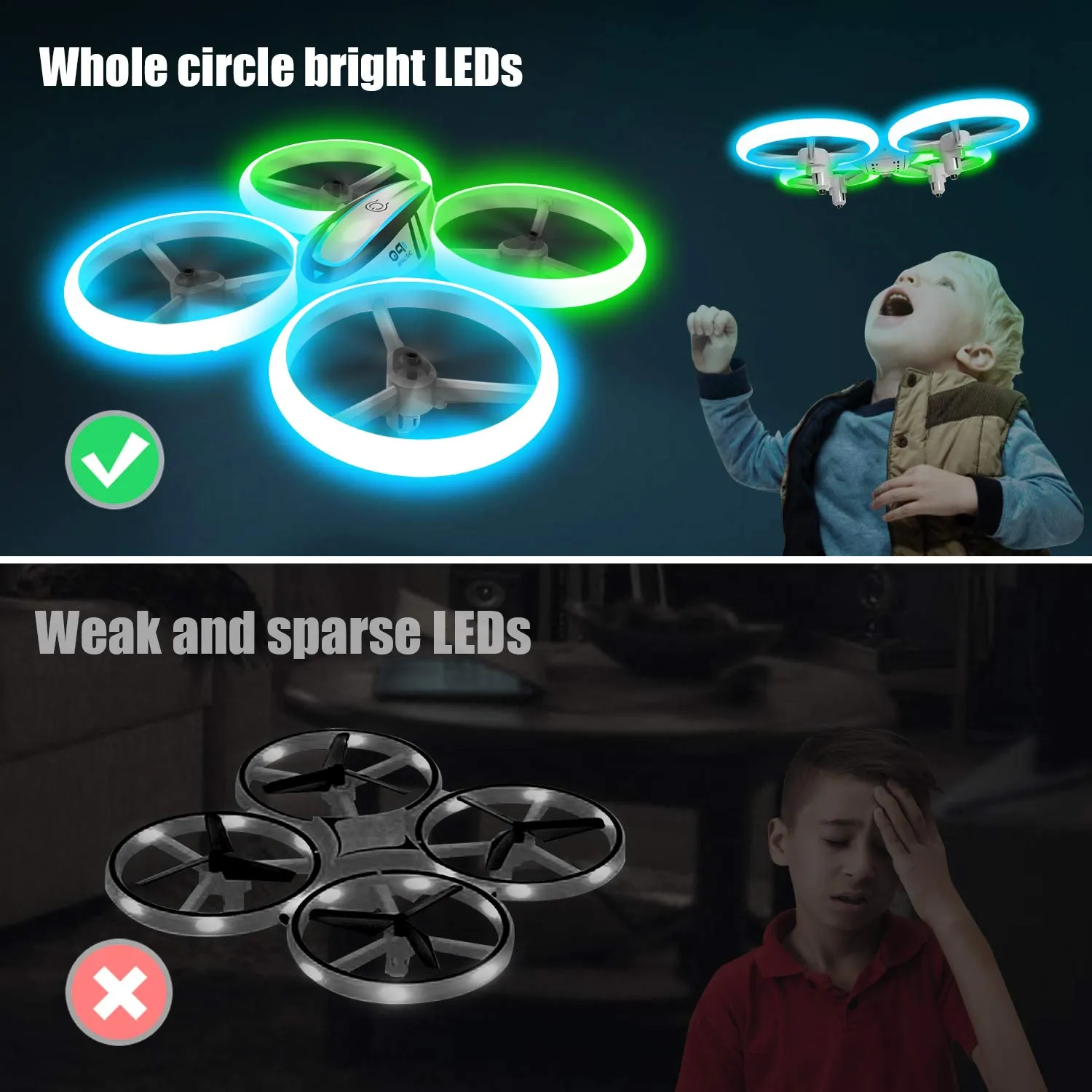 LED Fidget Spinner Style Drone