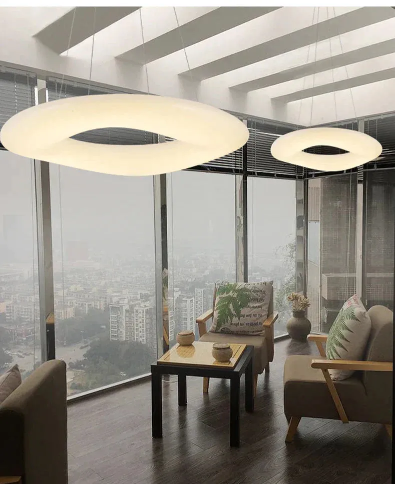 LED Living Room Chandelier Creative Ring Light Luxury Chandelier