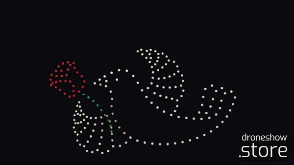Love bird animation - 200 drones