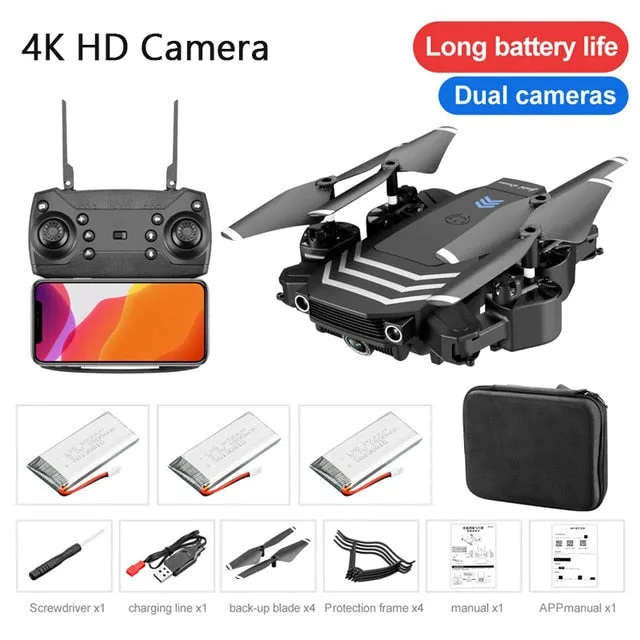 LS11 RC Drone 4K With Camera HD 1080P Mini Foldable Dron FPV Wifi Drones Professional Quadcopter Hold Mode Dual Cameras Boy Toys