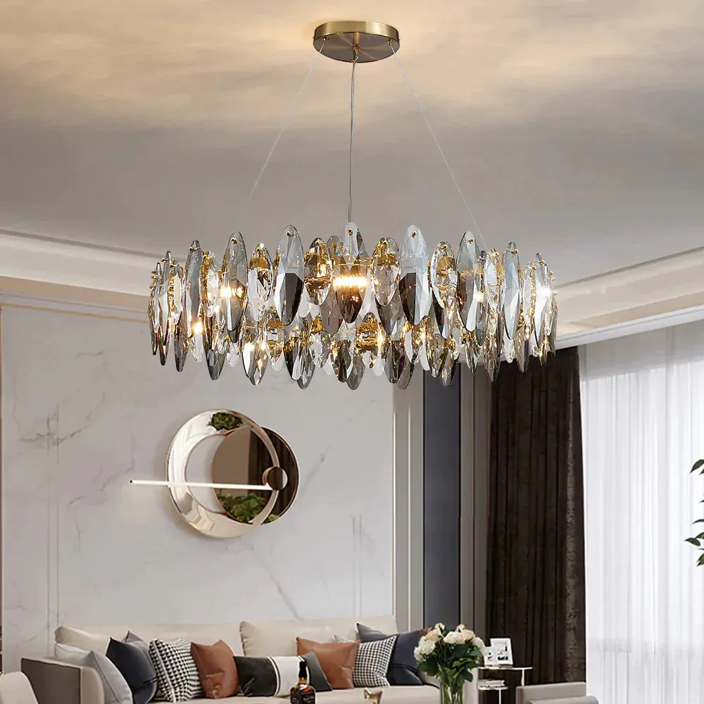 Luxury Crystal Chandelier Living Room Lamps Upscale Modern Lamps