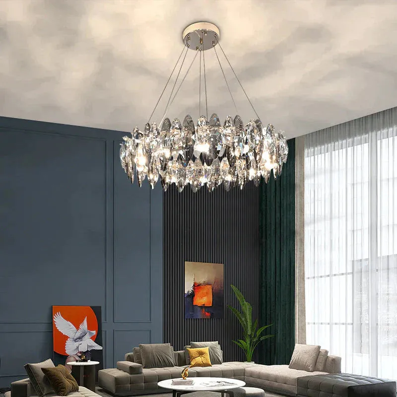 Luxury Crystal Chandelier Living Room Lamps Upscale Modern Lamps