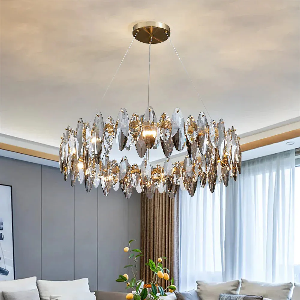 Luxury Crystal Chandelier Living Room Lamps Upscale Modern Lamps