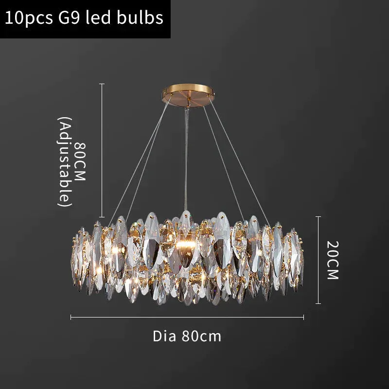 Luxury Crystal Chandelier Living Room Lamps Upscale Modern Lamps