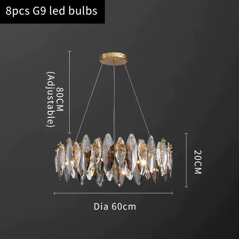 Luxury Crystal Chandelier Living Room Lamps Upscale Modern Lamps