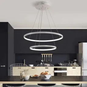 Made-custom 5Rings Modern Led Pendant Light For Large Living Room Dining Room Bedroom Luminares Pendant Mounted LED Pendant Lamp
