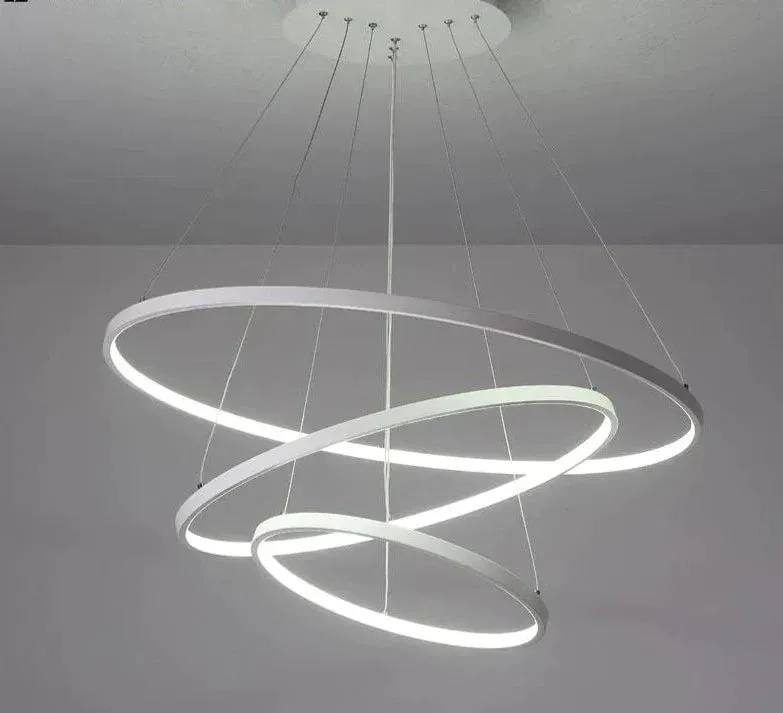Made-custom 5Rings Modern Led Pendant Light For Large Living Room Dining Room Bedroom Luminares Pendant Mounted LED Pendant Lamp