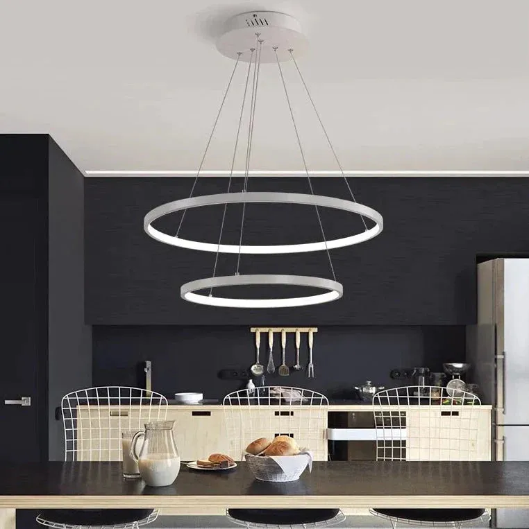 Made-custom 5Rings Modern Led Pendant Light For Large Living Room Dining Room Bedroom Luminares Pendant Mounted LED Pendant Lamp