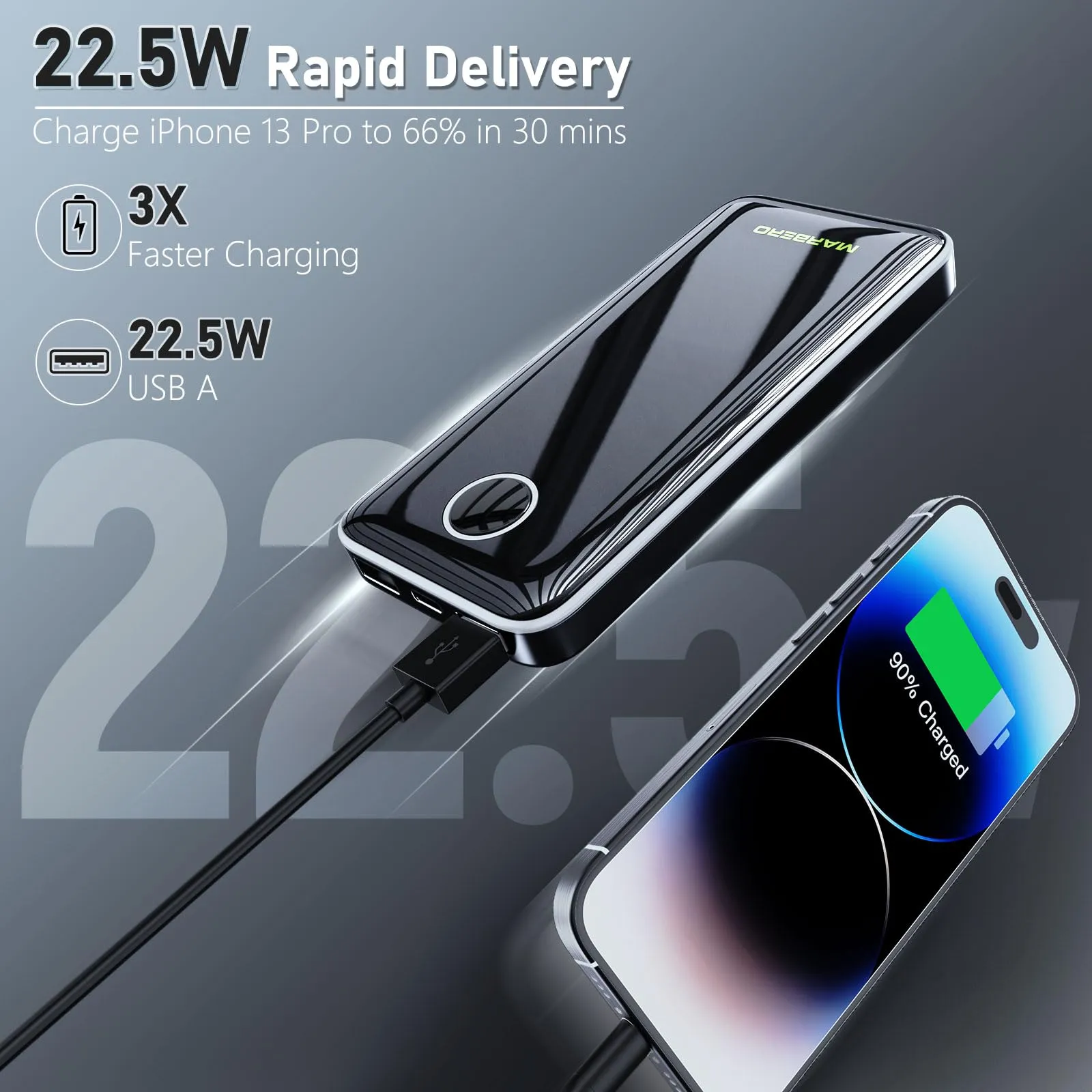 MARBERO 10000mAh Portable Fast Charging Power Bank