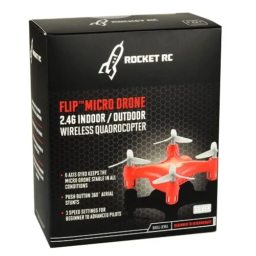 Micro Quadcopter Drone (1.75") w/LED Lights & Flip