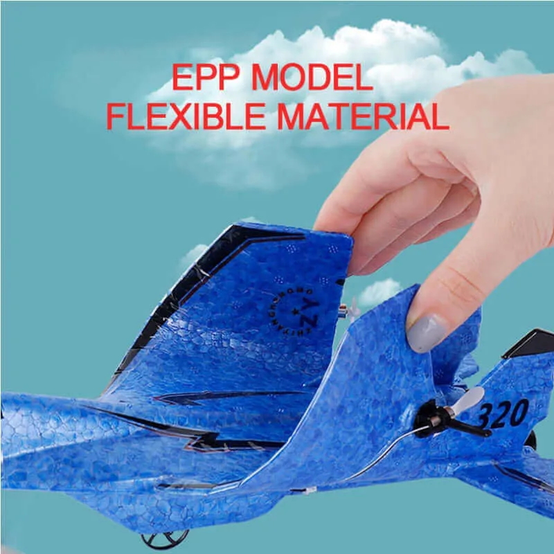 MIG 320 Foam RC Glider Drone | Hand-Thrown Electric Airplane Toy for Boys