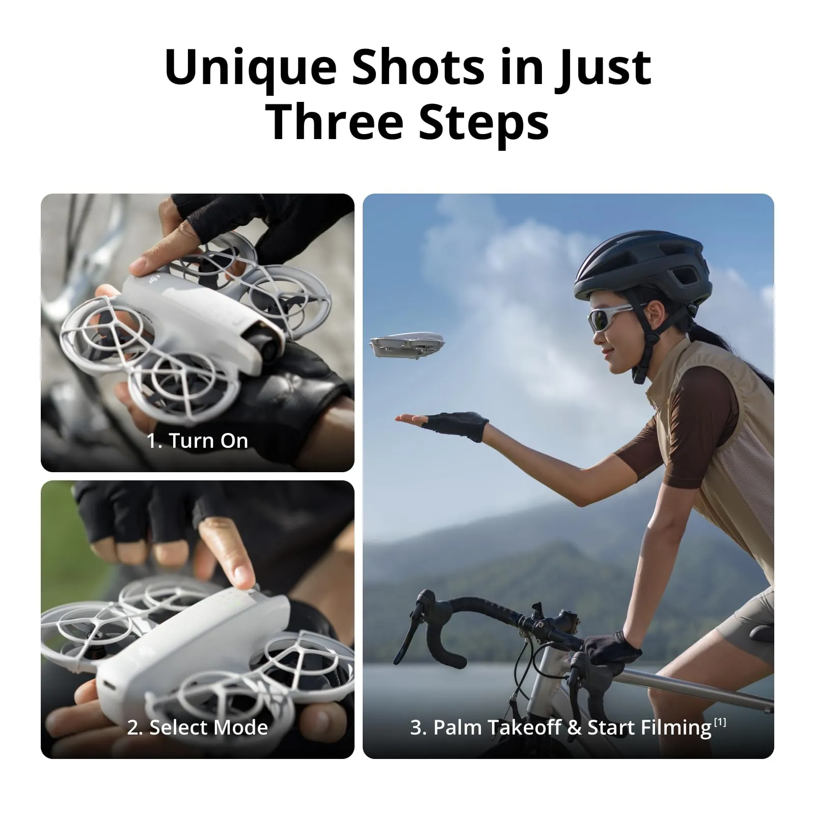Mini Drone with 4K UHD Camera for Adults, 135g Self Flying Drone that Follows You, Palm Takeoff, AI Subject Tracking, Quick Shots,