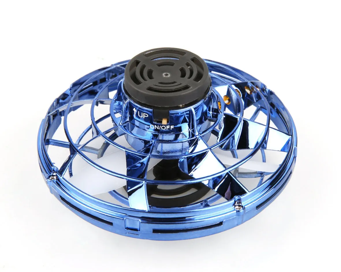 Mini LED UFO Flying Spinner | Fingertip Gyro Drone | Interactive Decompression Toy