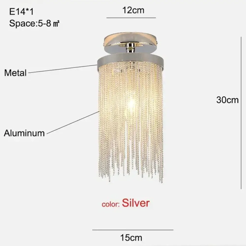 Modern Ceiling Light For Bar Ceiling Lamp Dining Room Simple Silver Golden Blue Green Waterfall Lamps Vintage Metal Lights Foyer