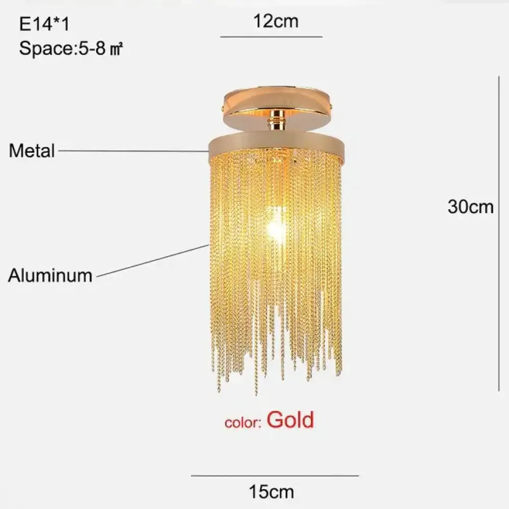 Modern Ceiling Light For Bar Ceiling Lamp Dining Room Simple Silver Golden Blue Green Waterfall Lamps Vintage Metal Lights Foyer