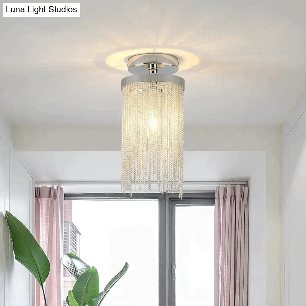 Modern Ceiling Light For Bar Ceiling Lamp Dining Room Simple Silver Golden Blue Green Waterfall Lamps Vintage Metal Lights Foyer