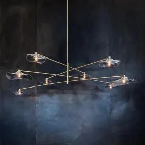 Modern New Special-shaped Lotus Leaf Glass Branch Living Room Dining Room Bedroom Personalized Chandelier