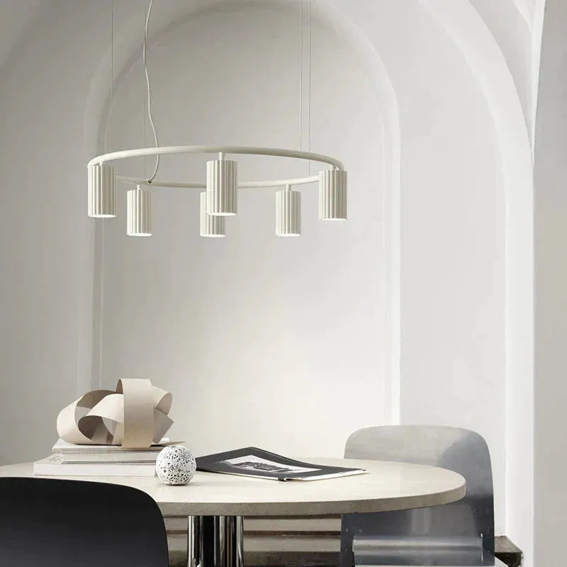 Modern Simple Living Room Chandelier Designer Creative Nordic Restaurant Bedroom Study Model Room Circular Barrel Spotlight