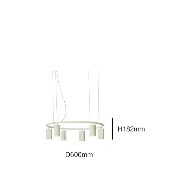 Modern Simple Living Room Chandelier Designer Creative Nordic Restaurant Bedroom Study Model Room Circular Barrel Spotlight