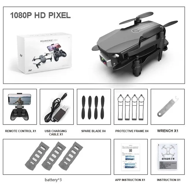 New Fpv Mini Drone With/without HD 4K Dual Cameras 1080p Wifi Foldable Drones With Camera Hight Hold RC Quadcopter Dron Toy Gift