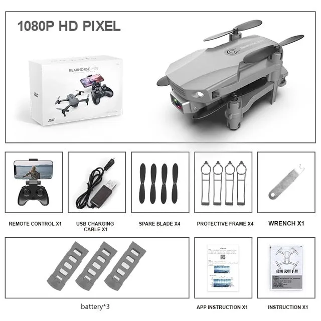 New Fpv Mini Drone With/without HD 4K Dual Cameras 1080p Wifi Foldable Drones With Camera Hight Hold RC Quadcopter Dron Toy Gift