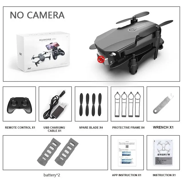New Fpv Mini Drone With/without HD 4K Dual Cameras 1080p Wifi Foldable Drones With Camera Hight Hold RC Quadcopter Dron Toy Gift