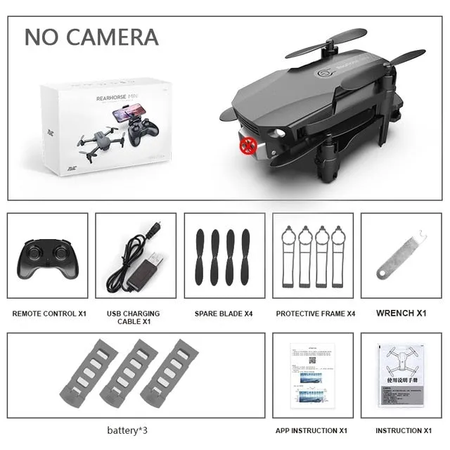 New Fpv Mini Drone With/without HD 4K Dual Cameras 1080p Wifi Foldable Drones With Camera Hight Hold RC Quadcopter Dron Toy Gift