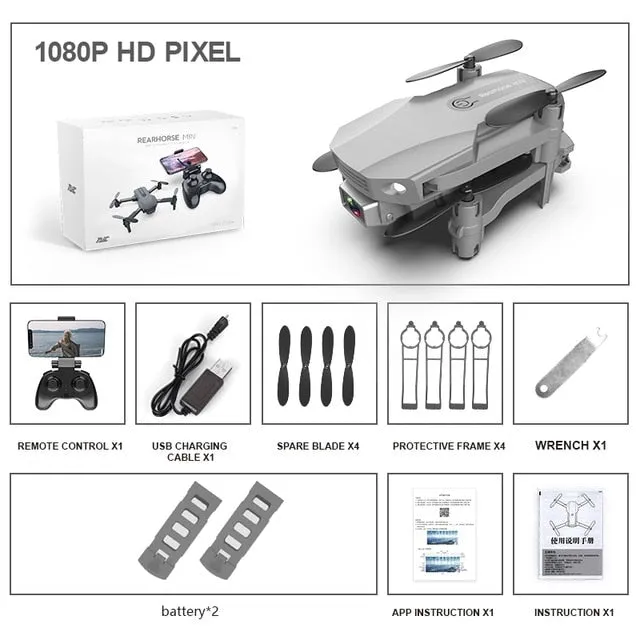 New Fpv Mini Drone With/without HD 4K Dual Cameras 1080p Wifi Foldable Drones With Camera Hight Hold RC Quadcopter Dron Toy Gift