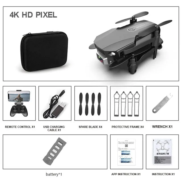 New Fpv Mini Drone With/without HD 4K Dual Cameras 1080p Wifi Foldable Drones With Camera Hight Hold RC Quadcopter Dron Toy Gift