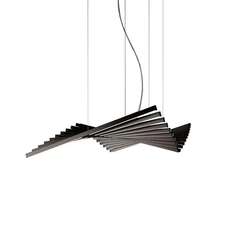 New Net Hot Chandelier Dimmable Creative LED Aluminum Alloy Simple Fishbone Chandelier