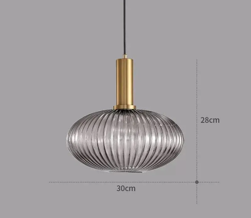 Nordic Creative Bar Restaurant Chandelier Simple Striped Lantern Chandelier Single Online Celebrity Glass Chandelier
