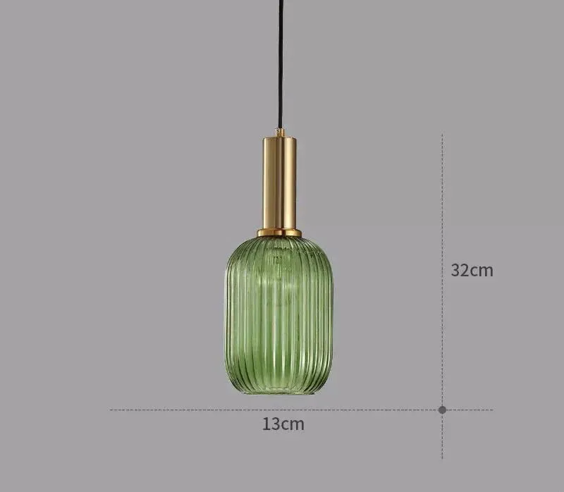Nordic Creative Bar Restaurant Chandelier Simple Striped Lantern Chandelier Single Online Celebrity Glass Chandelier