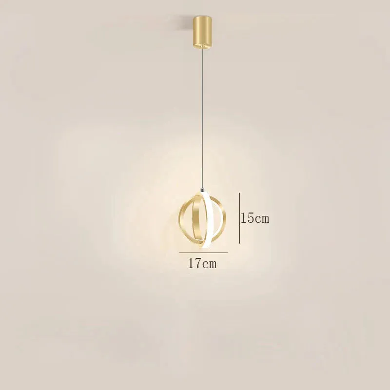 Nordic Creative Bedside Single Head Small Chandelier Personalized Art Restaurant Led Spherical Simple Restaurant Bar Chandelier