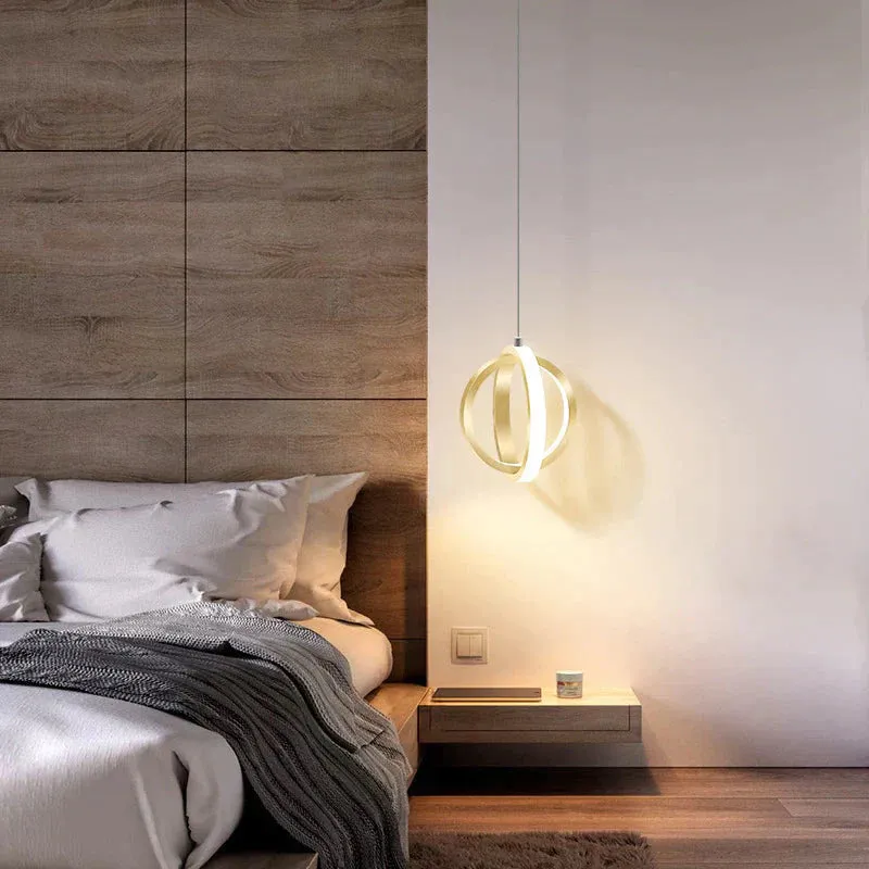 Nordic Creative Bedside Single Head Small Chandelier Personalized Art Restaurant Led Spherical Simple Restaurant Bar Chandelier