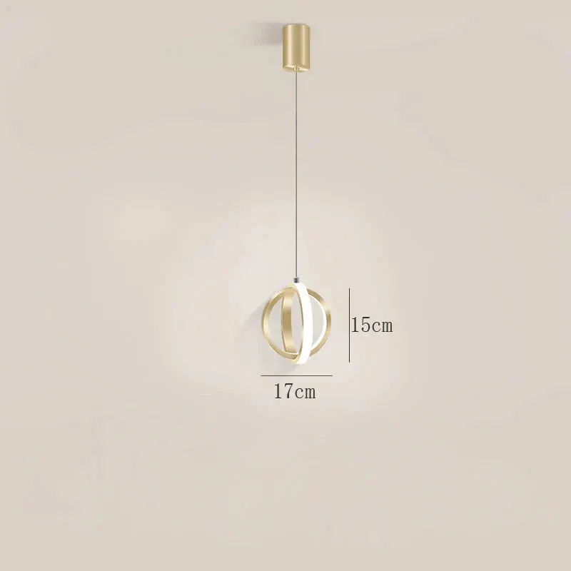 Nordic Creative Bedside Single Head Small Chandelier Personalized Art Restaurant Led Spherical Simple Restaurant Bar Chandelier