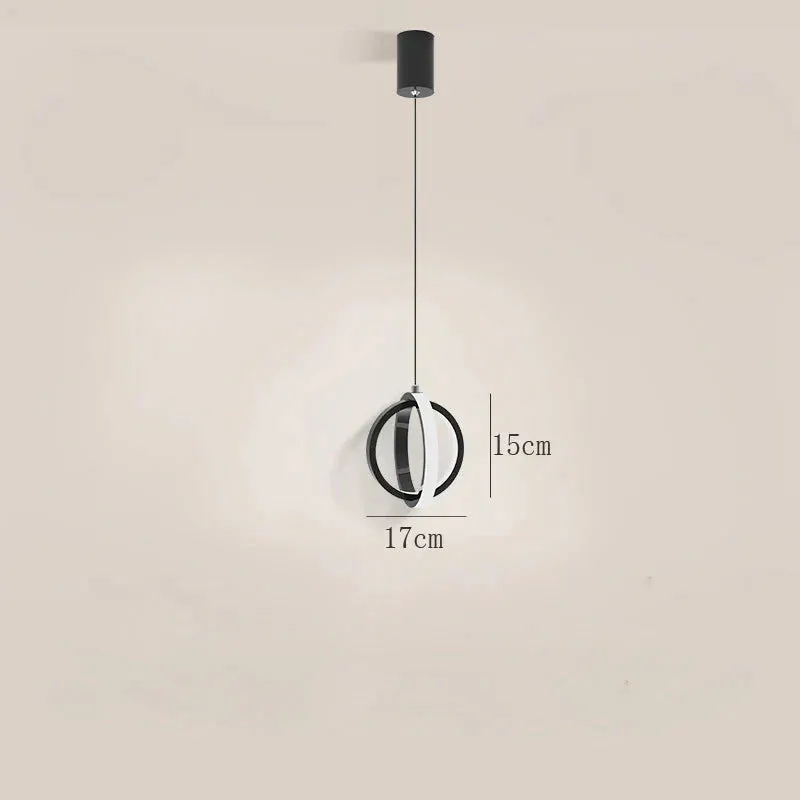 Nordic Creative Bedside Single Head Small Chandelier Personalized Art Restaurant Led Spherical Simple Restaurant Bar Chandelier