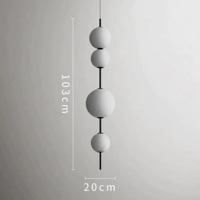 Nordic Simple Modern Restaurant Lamps Personalized Creative Glass LED Large and Small Ball Chandelier