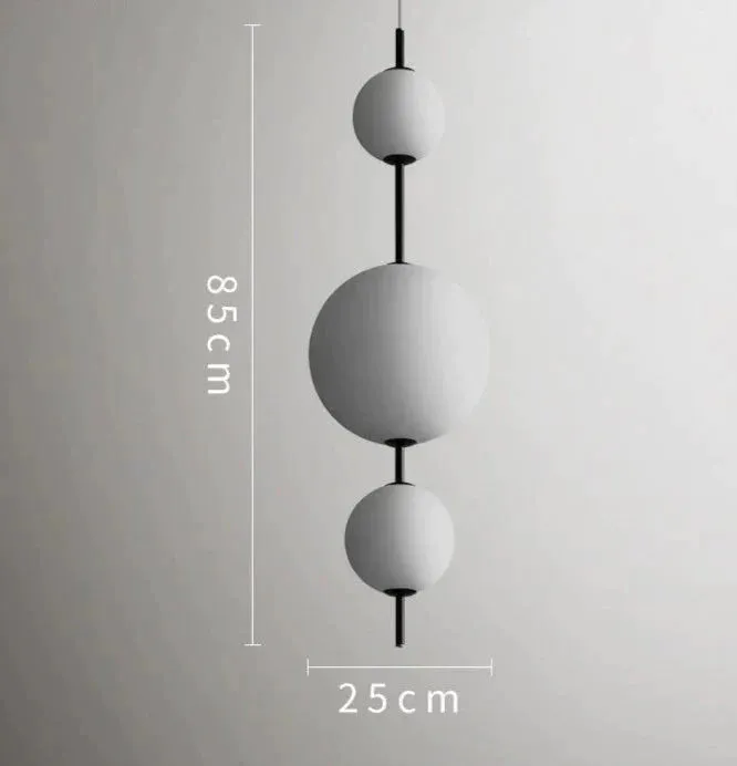 Nordic Simple Modern Restaurant Lamps Personalized Creative Glass LED Large and Small Ball Chandelier