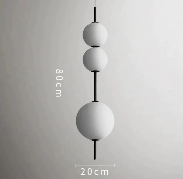 Nordic Simple Modern Restaurant Lamps Personalized Creative Glass LED Large and Small Ball Chandelier