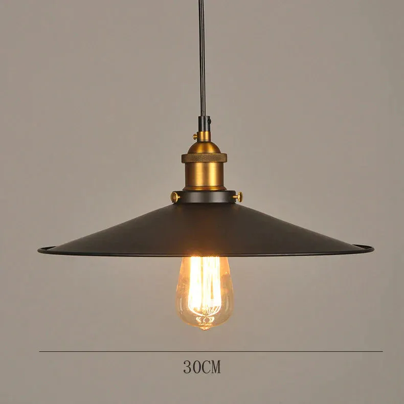 Northern European and American Style Rural Retro Industrial Bar Light Bulb Restaurant Small Black Skirt Chandelier