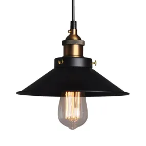 Northern European and American Style Rural Retro Industrial Bar Light Bulb Restaurant Small Black Skirt Chandelier