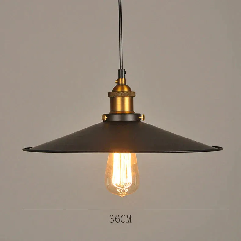 Northern European and American Style Rural Retro Industrial Bar Light Bulb Restaurant Small Black Skirt Chandelier