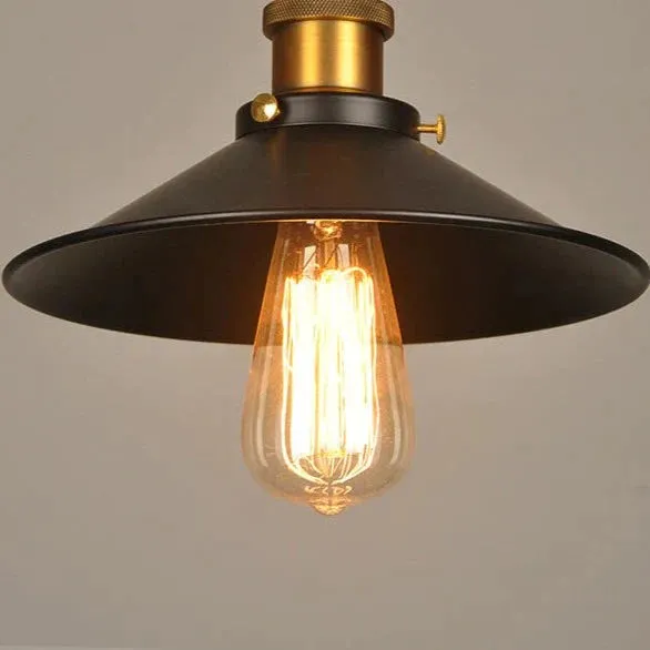 Northern European and American Style Rural Retro Industrial Bar Light Bulb Restaurant Small Black Skirt Chandelier