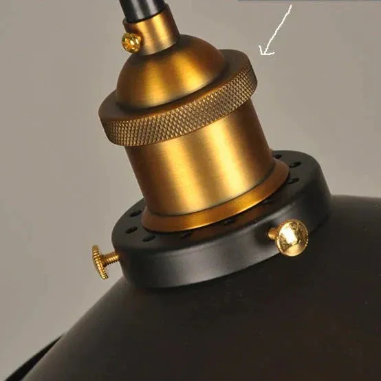 Northern European and American Style Rural Retro Industrial Bar Light Bulb Restaurant Small Black Skirt Chandelier